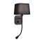 Wall Light Black Hendrix HENDRIX E14 + LED module 1 x Max 40W  + LED 2W BLACK IP20 220-240 VAC  FABRIC SHADE / PLATED STEEL  3000K  101 Lm  4174601 