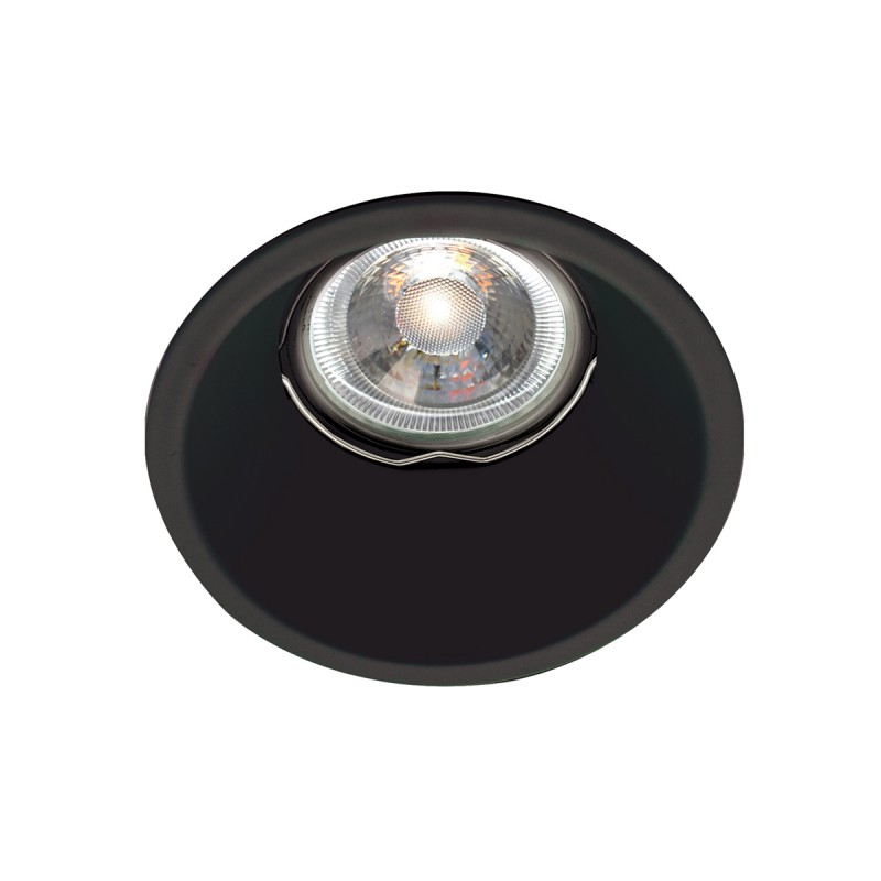 Resseced Spot Black Round Rob ROB GU10 MAX 50W BLACK IP20 220-240 VAC  ALUMINIUM      4182901 