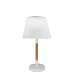 Table Lamp White Villy VILLY E27 MAX 40W WHITE / OAK IP20 220-240V FABRIC SHADE / ELECTROSTATIC PAINTED STEEL / WOOD 4188100 Table Lamp White Villy VILLY E27 MAX 40W WHITE / OAK IP20 220-240V FABRIC SHADE / ELECTROSTATIC PAINTED STEEL / WOOD 4188100