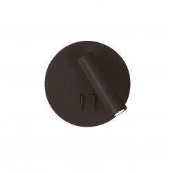 Wall Lamp Led Black Round Moby MOBY LED module 6W + 3W BLACK IP20 220-240 VAC PC / ALUMINIUM / ELECTROSTATIC PAINTED STEEL 3000K 700 Lm 4188201 Wall Lamp Led Black Round Moby MOBY LED module 6W + 3W BLACK IP20 220-240 VAC PC / ALUMINIUM / ELECTROSTATIC PAINTED STEEL 3000K 700 Lm 4188201