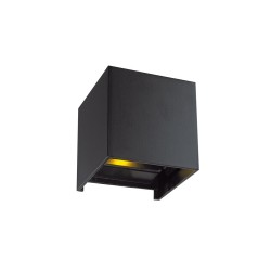СТЕННА ЛАМПА SQUARE GREG LED 6W ЧЕРЕН IP54