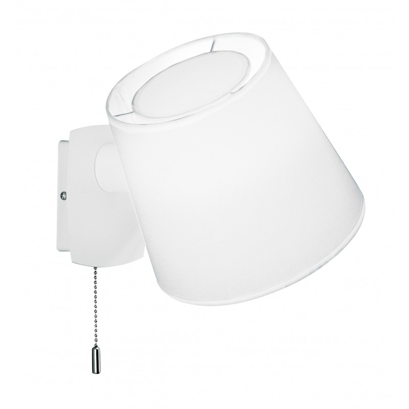 Wall Lamp Viana VIANA E27 MAX 60W WHITE IP20 220-240V  FABRIC SHADE / ELECTROSTATIC PAINTED STEEL      4195800 