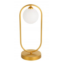 Table Lamp Gold Fancy FANCY G9 1 x MAX 25W WHITE / GOLD MATT IP20 220-240 VAC  GLASS / PLATED STEEL      4208801 