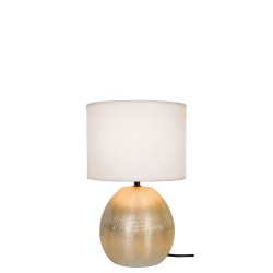 Table Lamp Gold Rea REA E14 MAX 40W WHITE / GOLD IP20 220-240 VAC  FABRIC SHADE / CERAMIC      4211501 