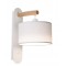 Wall Lamp White Romeo ROMEO E14 MAX 40W WHITE IP20 220-240V  FABRIC SHADE / ELECTROSTATIC PAINTED STEEL / WOOD      4221201 