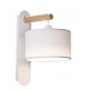 Wall Lamp White Romeo ROMEO E14 MAX 40W WHITE IP20 220-240V  FABRIC SHADE / ELECTROSTATIC PAINTED STEEL / WOOD      4221201 