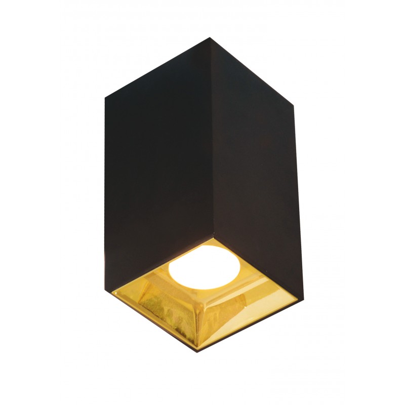 КВАДРАТЕН ТАВАНЕН ПОЛИЛЕЙ GLAM LED 12W 3000K ЧЕРЕН/ЗЛАТЕН