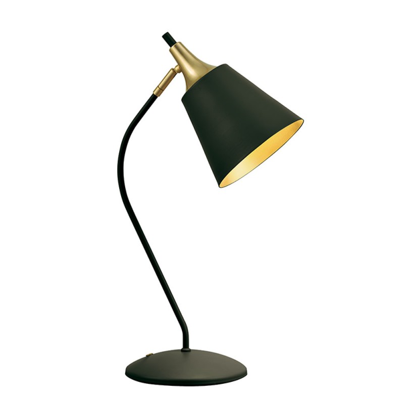 Table Lamp Black Menta MENTA E27 MAX 42W BLACK / GOLD IP20 220-240 VAC  ELECTROSTATIC PAINTED STEEL      4241701 