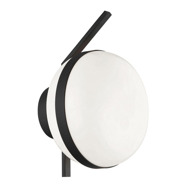 Wall Lamp Palma PALMA E27 MAX 40W BLACK/OPAL IP20 220-240 VAC  ELECTROSTATIC PAINTED ALUMINIUM / GLASS      4245400 