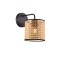 Wall Light Cylinder Gheisa GHEISA E27 1 x MAX 40W NATURAL / BLACK IP20 220-240 VAC  RATTAN / ELECTROSTATIC PAINTED STEEL      4268100 