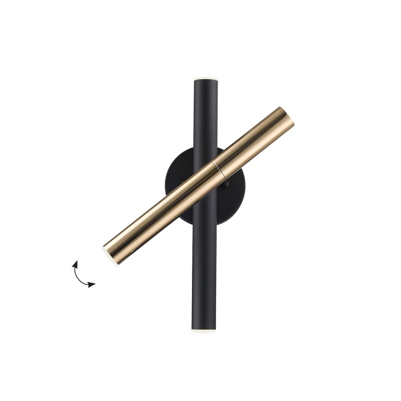 Wall Light Ballet BALLET LED module 15,4W ΜΑΤΤ BLACK / FRENCH GOLD IP20 220-240 VAC  PLATED / ELECTROSTATIC PAINTED STEEL  3000K  1350 Lm  4272900 