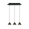 ПЕНДЕЛ 3L BAR JOLLY LED МОДУЛ 25W 3000K ЧЕРЕН/ЗЛАТЕН