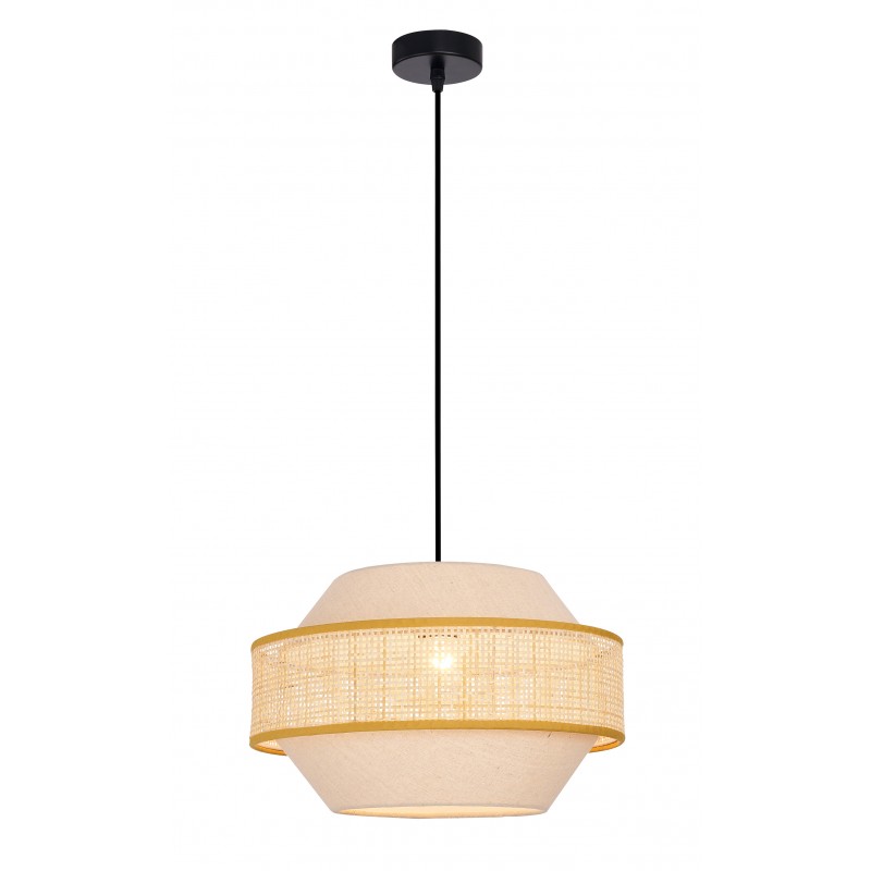 ПЕНДЕЛ ERICA 1X60W E27 ЧЕРЕН/НАТУРАЛЕН