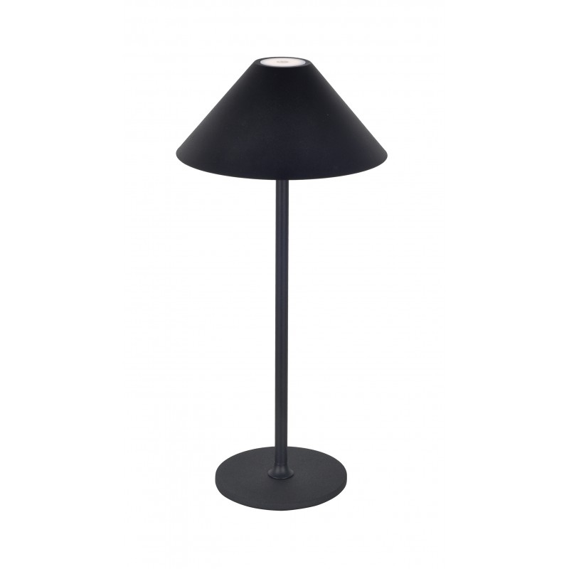 НАСТОЛНА ЛАМПА CONE С БАТЕРИЯ ЧЕРНА
