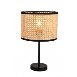 Table Luminaire Gheisa GHEISA E27 1 x Max 40W NATURAL / BLACK IP20 220-240 VAC  RATTAN / ELECTROSTATIC PAINTED STEEL      4285600 