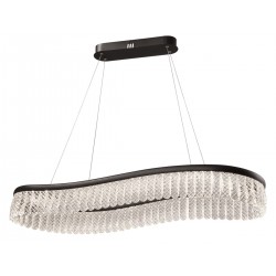 КРИСТАЛЕН ВИСЯЩ ПОЛИЛЕЙ 1000/1200/300MM 41W ЧЕРЕН/ПРОЗРАЧЕН