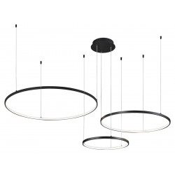 Suspended Light  Black  Maximos D:800&600&400 H:3000  70W PENDANT BLACK  IP20  220-240 VAC  3000K / 4000K / 6000K  2718 Lm Dimmable Beam Angle 120* / CRI 83 4301100 