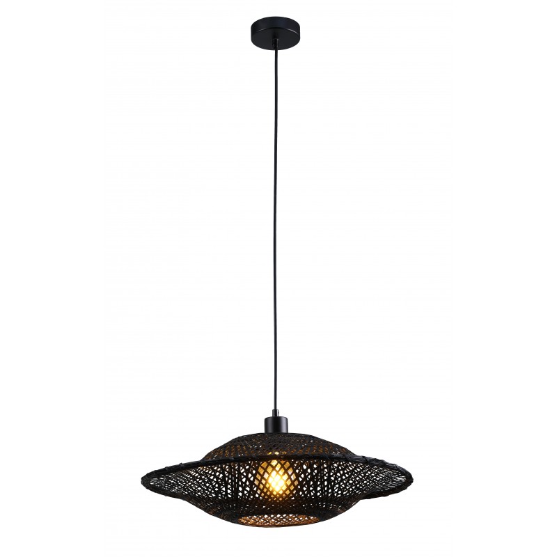 ВИСЯЩА ЛАМПА ILANGA D:500 H:1500 1X40W ЧЕРЕН