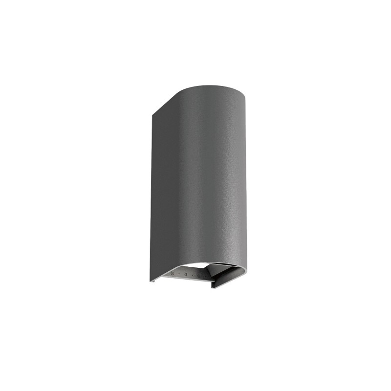 Wall light Dark Grey Azores LED module 20W 3000K/4000K/6500K with CCT switch  480 Lm / 590 Lm / 590Lm 220-240V AC 50-60 Hz  25000h  ALUMINIUM/TEMPERED GLASS   DARK GREY  L:120 H:230 P:141 IP65 AZORES 4310001 