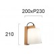 Wall Lamp Mondo MONDO E14 1 x MAX 42W  WHITE / OAK / BLACK IP20 220-240 VAC  GLASS / WOOD      3081900 