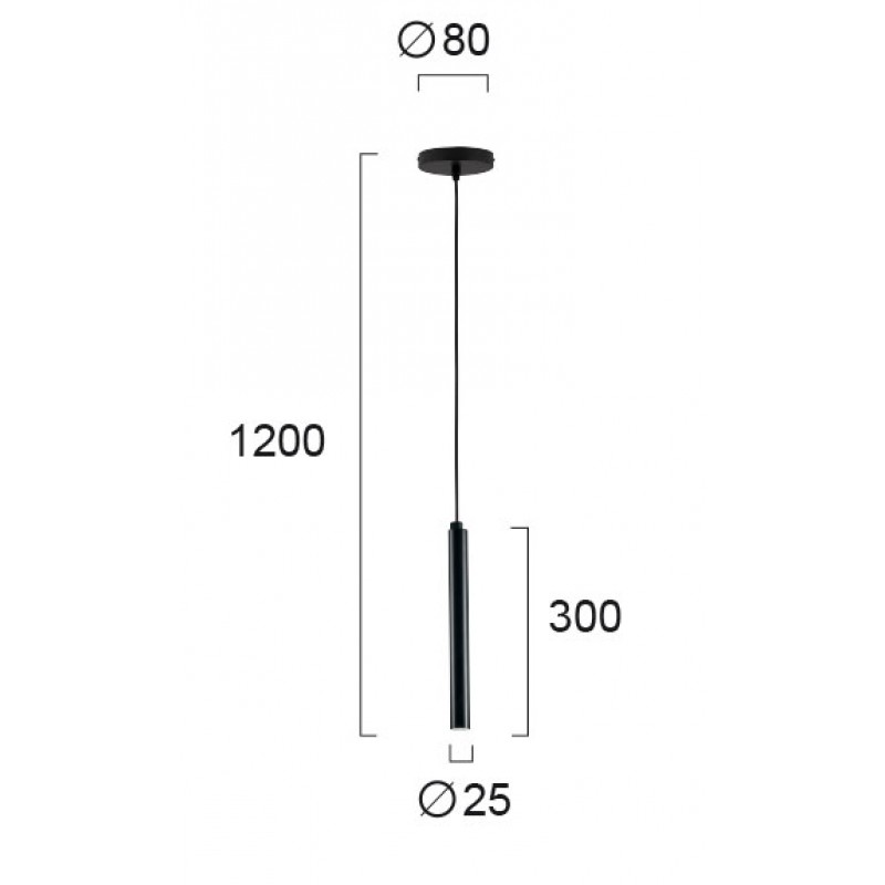 ПЕНДЕЛ DUCT LED 3W ЧЕРЕН ПЕНДЕЛ DUCT LED 3W ЧЕРЕН