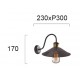 Wall Lamp One Arm Rustic RUSTIC E27 1 x MAX 60W BROWN / OXYDE IP20 220-240 VAC  ELECTROSTATIC PAINTED STEEL      3083800 