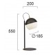 Table Lamp Brody BRODY E27 1 x MAX 40W BLACK / GOLD IP20 220-240 VAC  GLASS / ELECTROSTATIC PAINTED STEEL      3098100 
