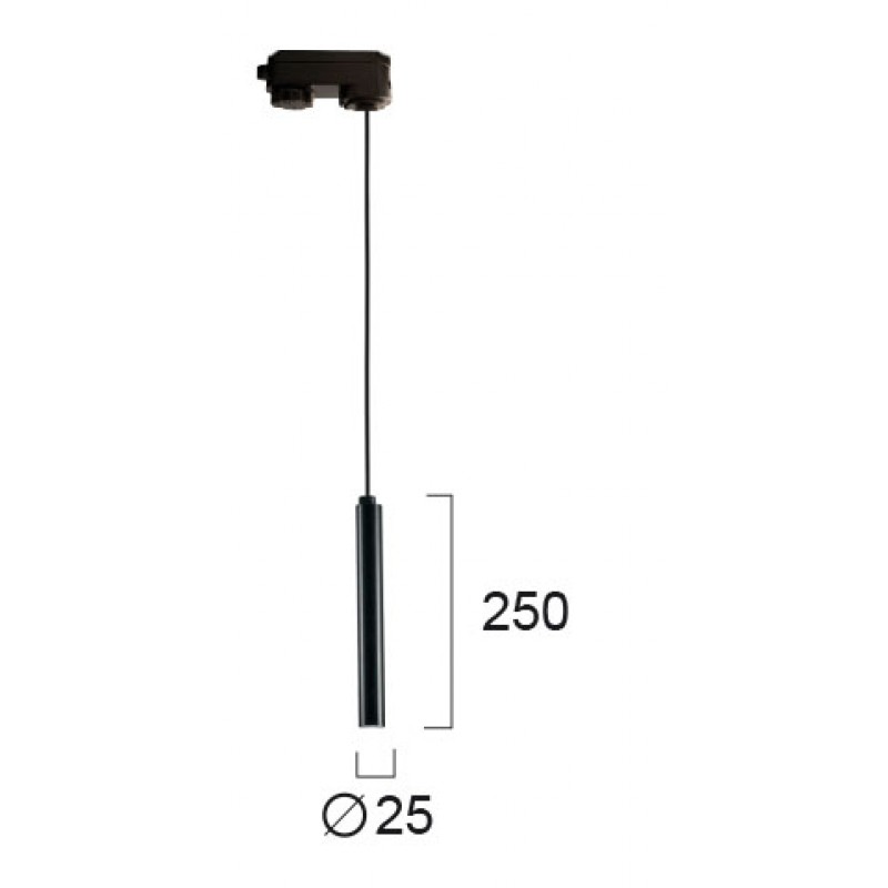 ПРОФЕСИОНАЛНО РЕЛСОВО ПЕНДЕЛНО ОСВЕТЛЕНИЕ DUCT LED 3W ЧЕРНО