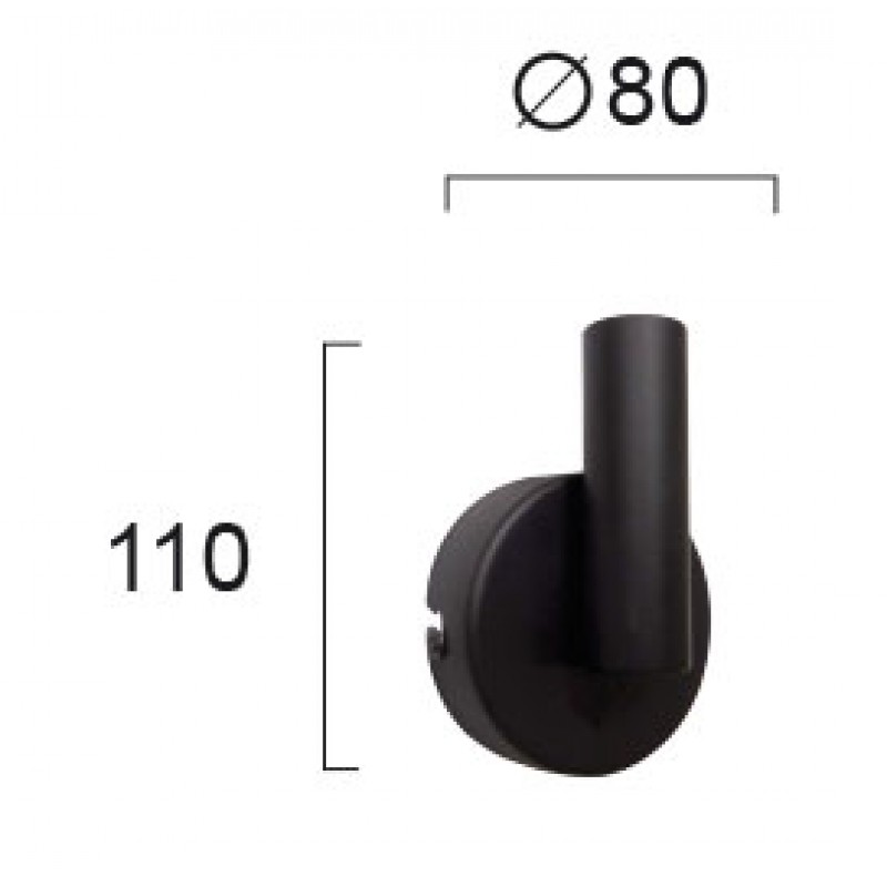 СТЕННА ЛАМПА DUCT LED 3W ЧЕРЕН СТЕННА ЛАМПА DUCT LED 3W ЧЕРЕН