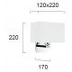 Wall Lamp White W 220 Toby TOBY E27 MAX 70W  WHITE / CHROME IP20 220-240V  FABRIC SHADE / PLATED STEEL      4057700 