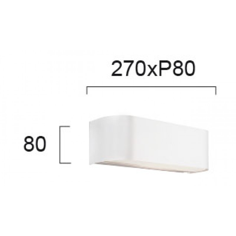 Wall Lamp Zed ZED E27 MAX 42W WHITE IP20 220-240V  ELECTROSTATIC PAINTED STEEL      4094801 