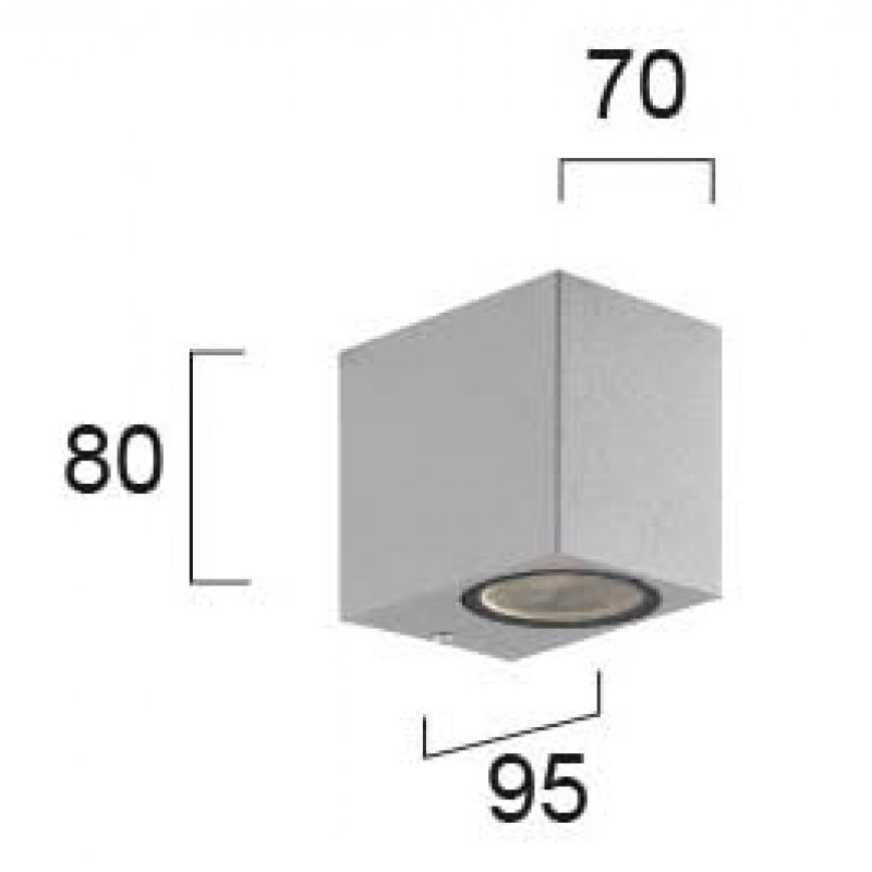 СТЕННА ЛАМПА TILOS GREY IP54 220-240V