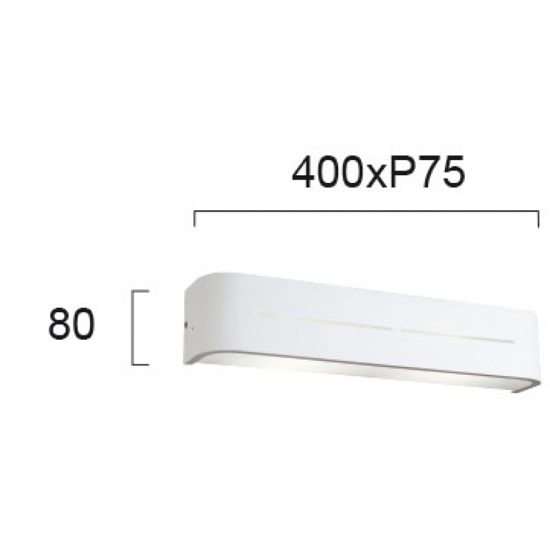 Wall Lamp White Terry TERRY E14 2 x MAX 42W  WHITE  IP20 220-240V  ELECTROSTATIC PAINTED STEEL      4104100 