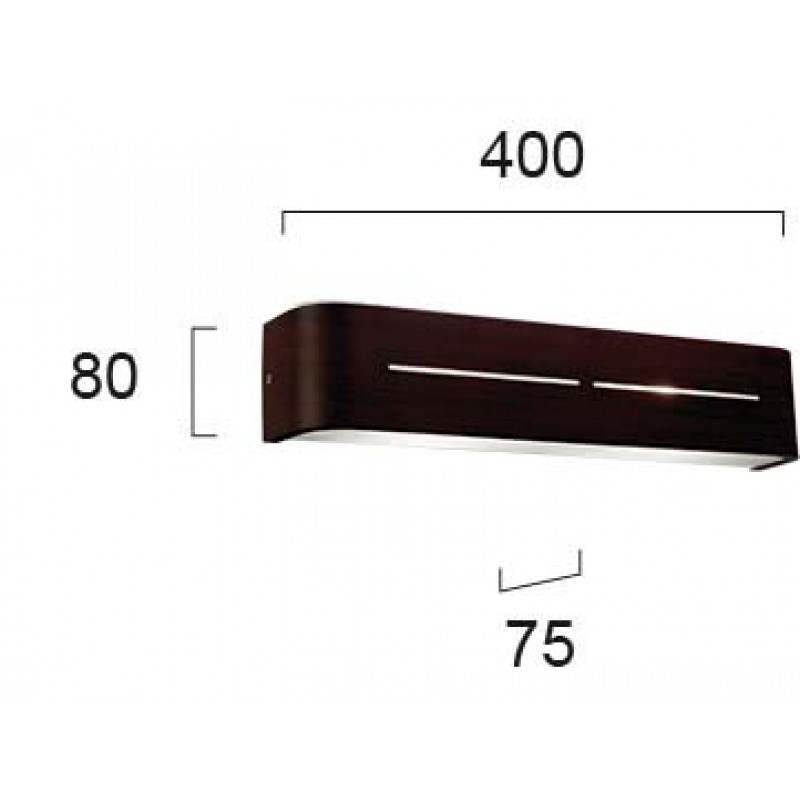 Wall Lamp Wenge Terry TERRY E14 2 x MAX 42W  BROWN    IP20 220-240V  ELECTROSTATIC PAINTED STEEL      4104101 