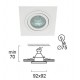 Recessed Spot White Square Adj 92X92 Richard RICHARD GU10  MAX 50W WHITE IP20 220-240 VAC  ALUMINIUM      4106201 