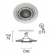 Recessed Spot White Round D 92 Richard RICHARD GU10 1 x MAX 50W SILVER  IP20 220-240 VAC  ALUMINIUM      4106400 