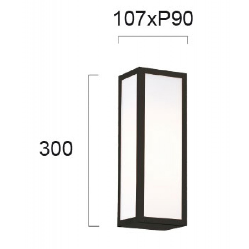 Wall Lamp Wenge Figaro FIGARO E27  CFL / LED MAX 18W  WHITE / BROWN IP20 220-240V  ACRYLIC / ELECTROSTATIC PAINTED STEEL      4117901 