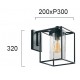 Wall Lamp Matty MATTY E27 MAX 60W TRANSAPARENT  / BLACK IP23 220-240V  GLASS / ELECTROSTATIC PAINTED STEEL      4134700 