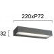 LED СТЕННА ЛАМПА L:220 DARK GREY