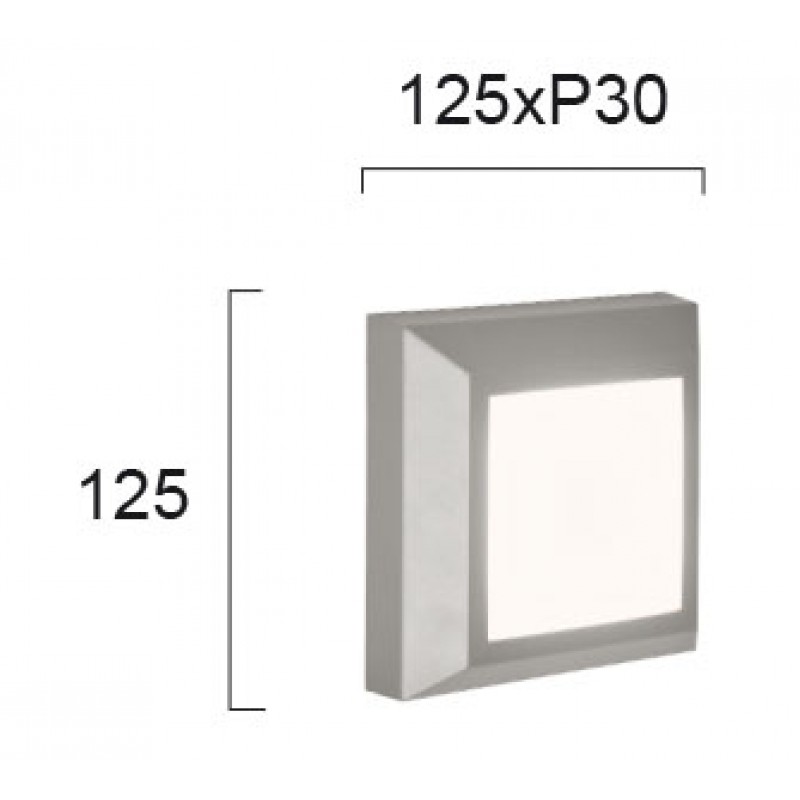 СТЕННА ЛАМПА LEROS PLUS LED 4W БЯЛ/СИВ
