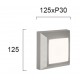 СТЕННА ЛАМПА LEROS PLUS LED 4W БЯЛ/СИВ
