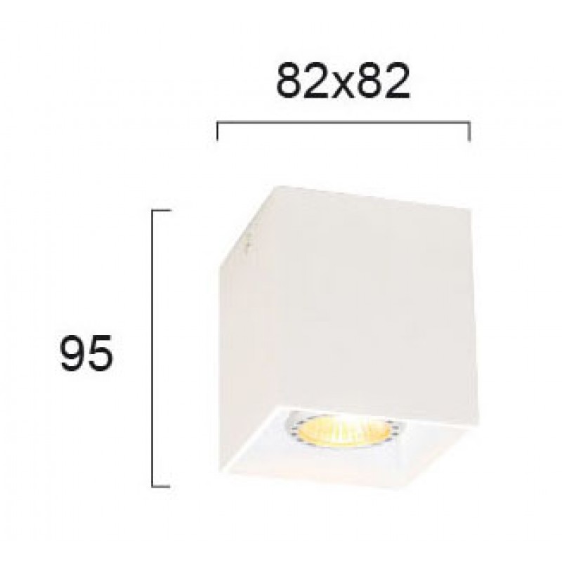 ПЛОСКА ТАВАННА ЛАМПА SQUARE WHITE