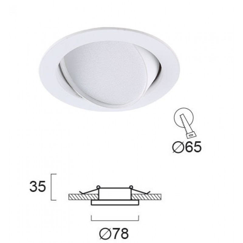 ВГРАДЕН СПОТ NOX LED МОДУЛ 4W БЯЛ