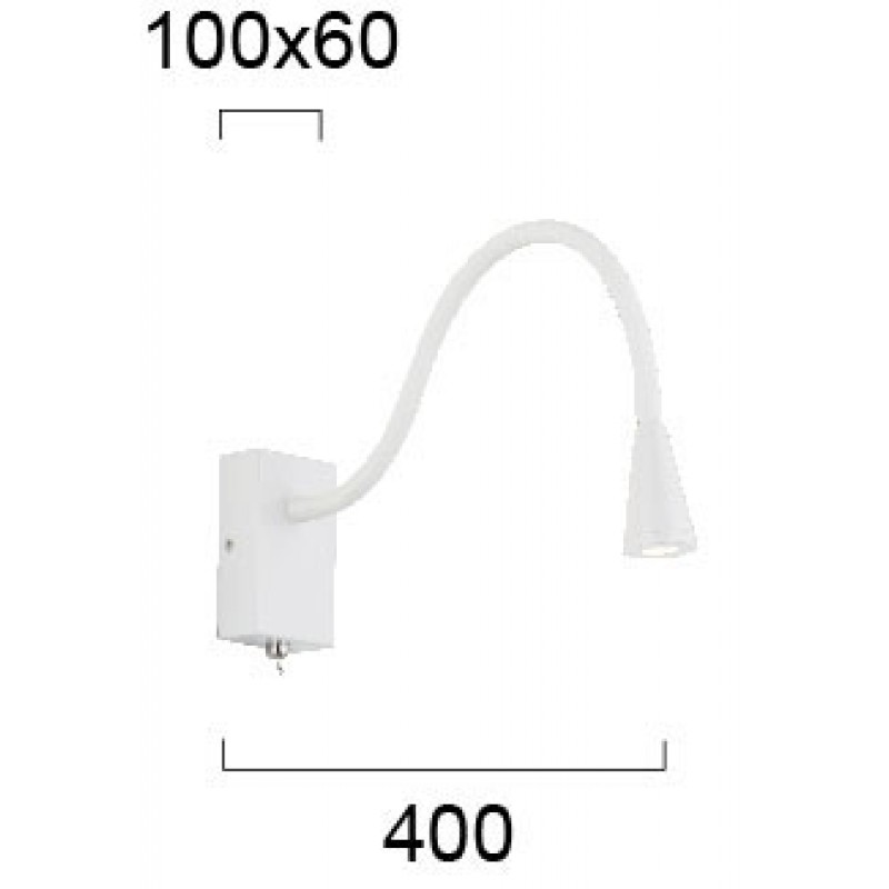СТЕННА ЛАМПА KOKO LED 3,4W БЯЛА СТЕННА ЛАМПА KOKO LED 3,4W БЯЛА