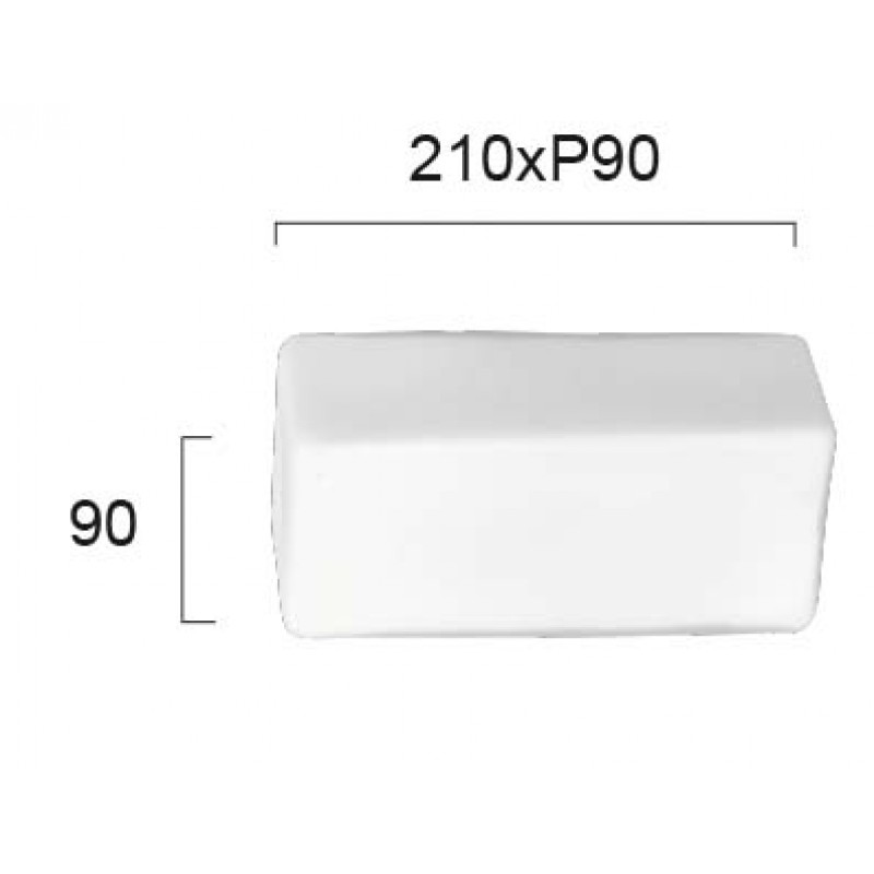 Wall Lamp L 210 Tito TITO E14 MAX 42W WHITE IP20 220-240V  GLASS / ELECTROSTATIC PAINTED STEEL      4161700 