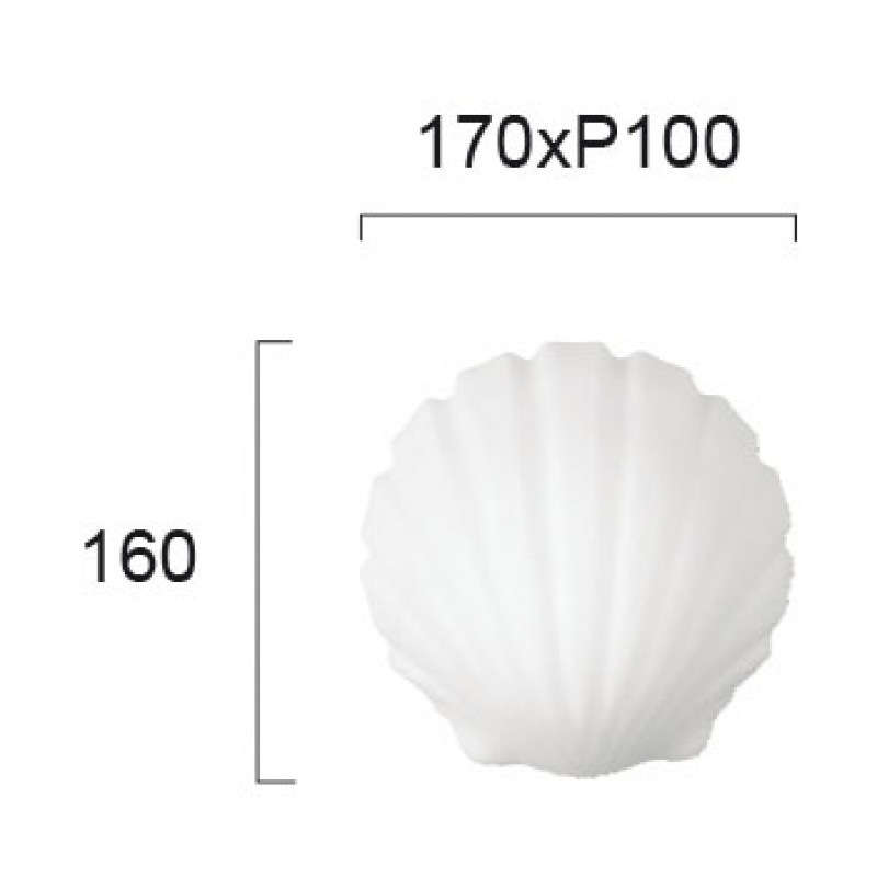 СТЕННА ЛАМПА E27 OPAL SAT SHELL СТЕННА ЛАМПА E27 OPAL SAT SHELL