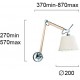 Wall Lamp White D 200 Filipa FILIPA E27 MAX 60W WHITE / GOLD MATT IP20 220-240V  FABRIC SHADE / PLATED STEEL      4172601 