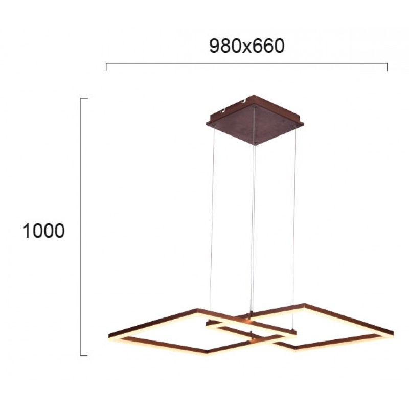 ПЕНДЕЛ LINUS LED 50W МЕДЕН ЦВЯТ ПЕНДЕЛ LINUS LED 50W МЕДЕН ЦВЯТ