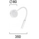Wall Lamp White Ivor IVOR LED module 3W WHITE IP20 220-240 VAC  ELECTROSTATIC PAINTED STEEL  3000K  150 Lm   4176001 