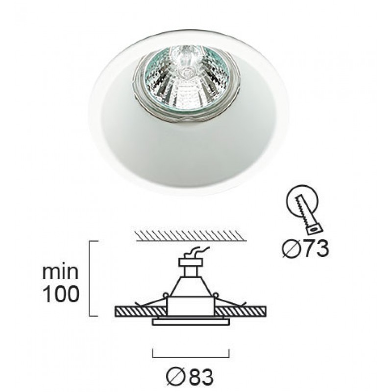 ВГРАДЕН СПОТ RESSECED WHITE ROUND ROB ВГРАДЕН СПОТ RESSECED WHITE ROUND ROB